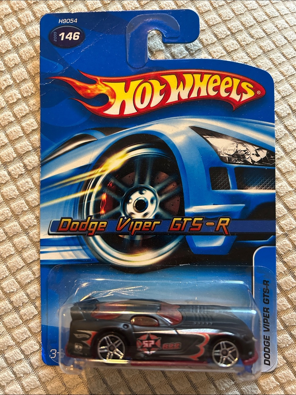 Hot Wheels Dodge Viper GTS-R Toy Car - Black & Red, 2005 # 146
